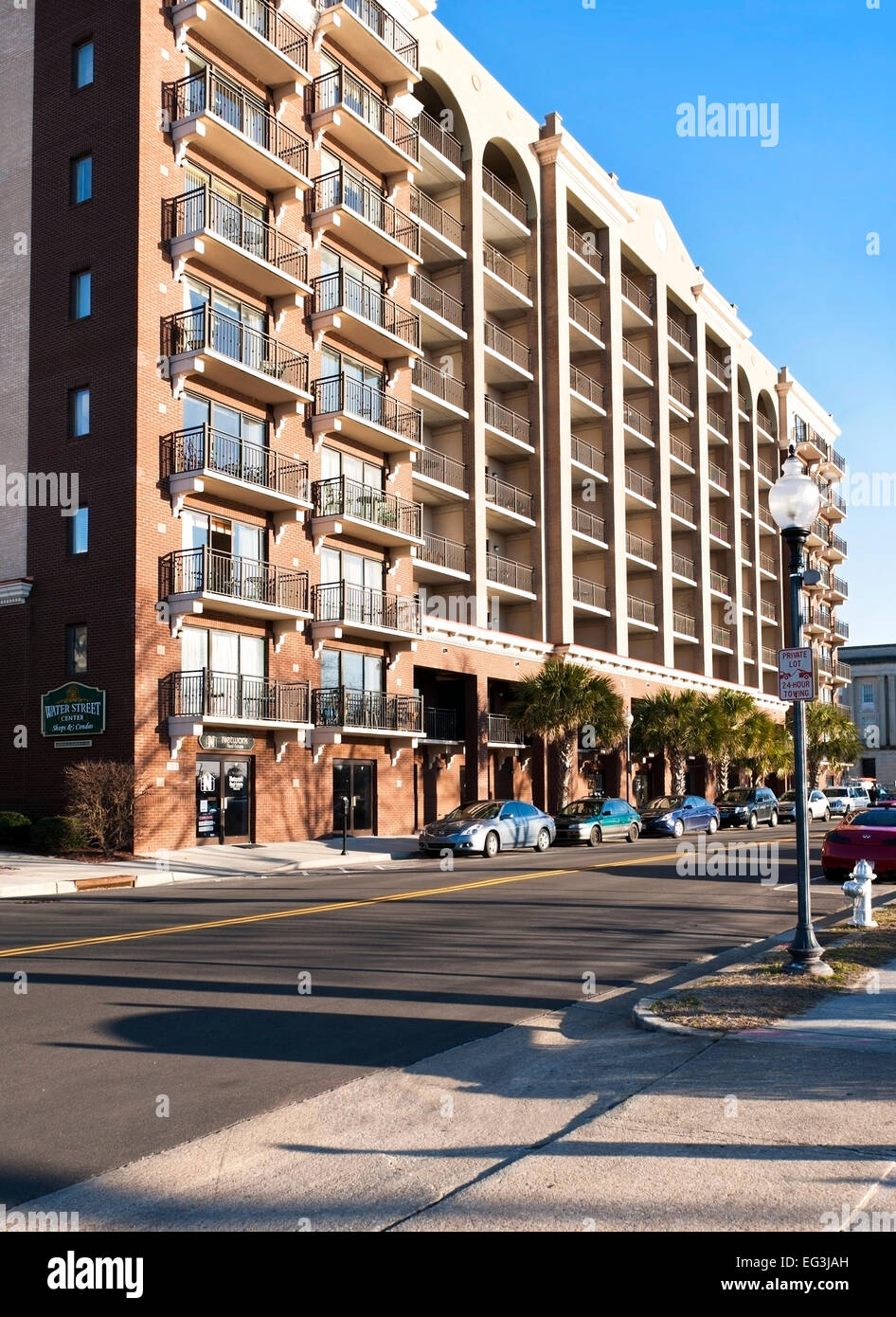 Water Street Center, Downtown Wilmington, North Carolina Stock Photo