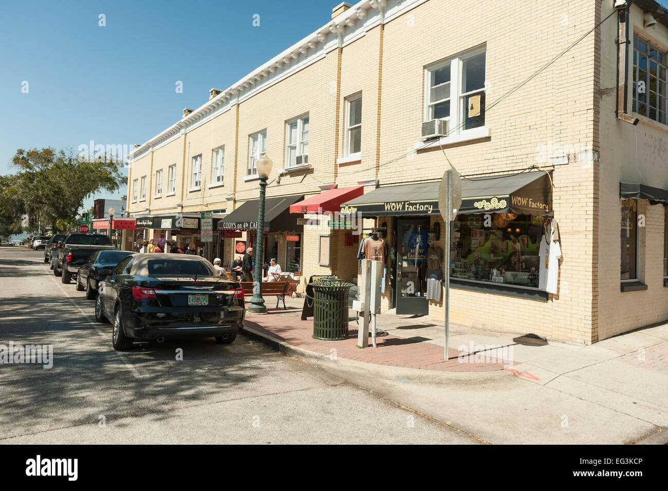 A view of the city Streets of the historical town of Mount Dora