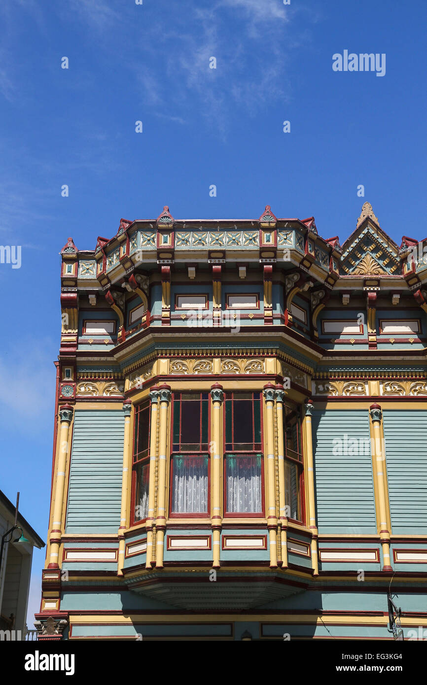 Detail of Victorian architecture in Ferndale, California Stock Photo