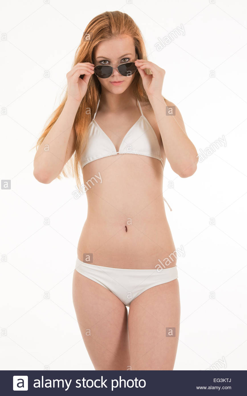 teens in white bikinis