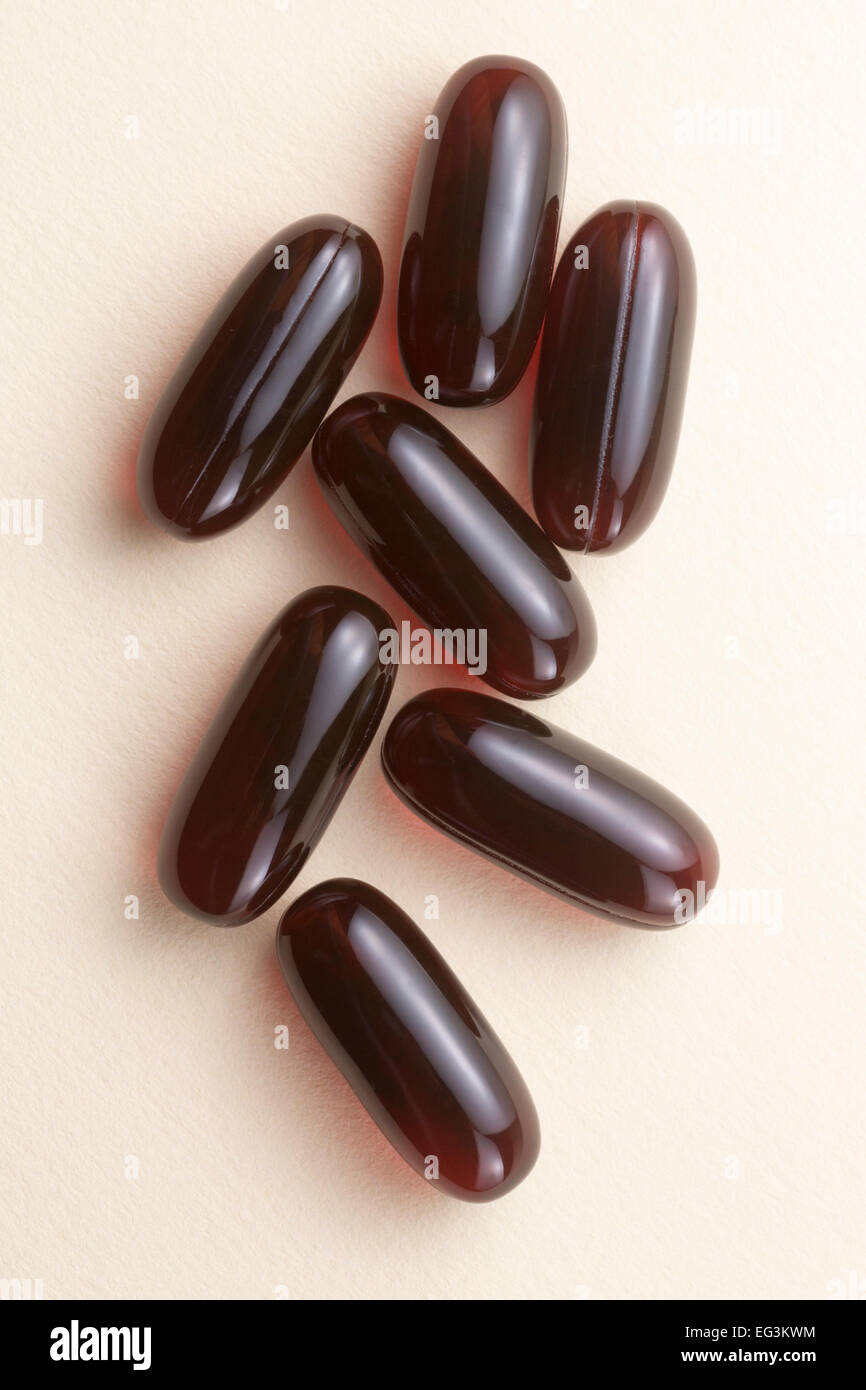 Krill oil capsules Stock Photo Alamy