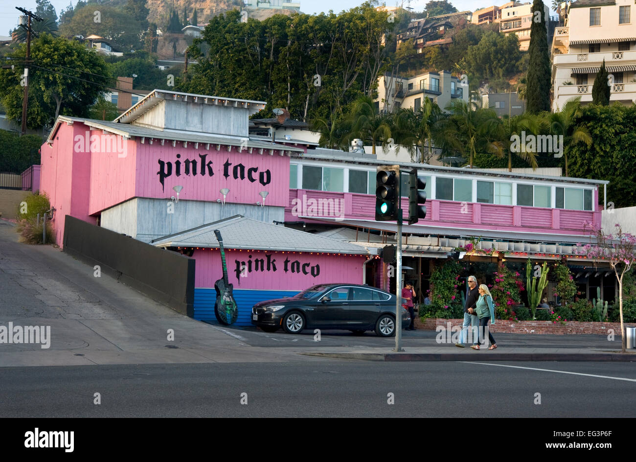 Pink Taco restaurant on Sunset Strip in Los Angeles, CA Stock Photo - Alamy