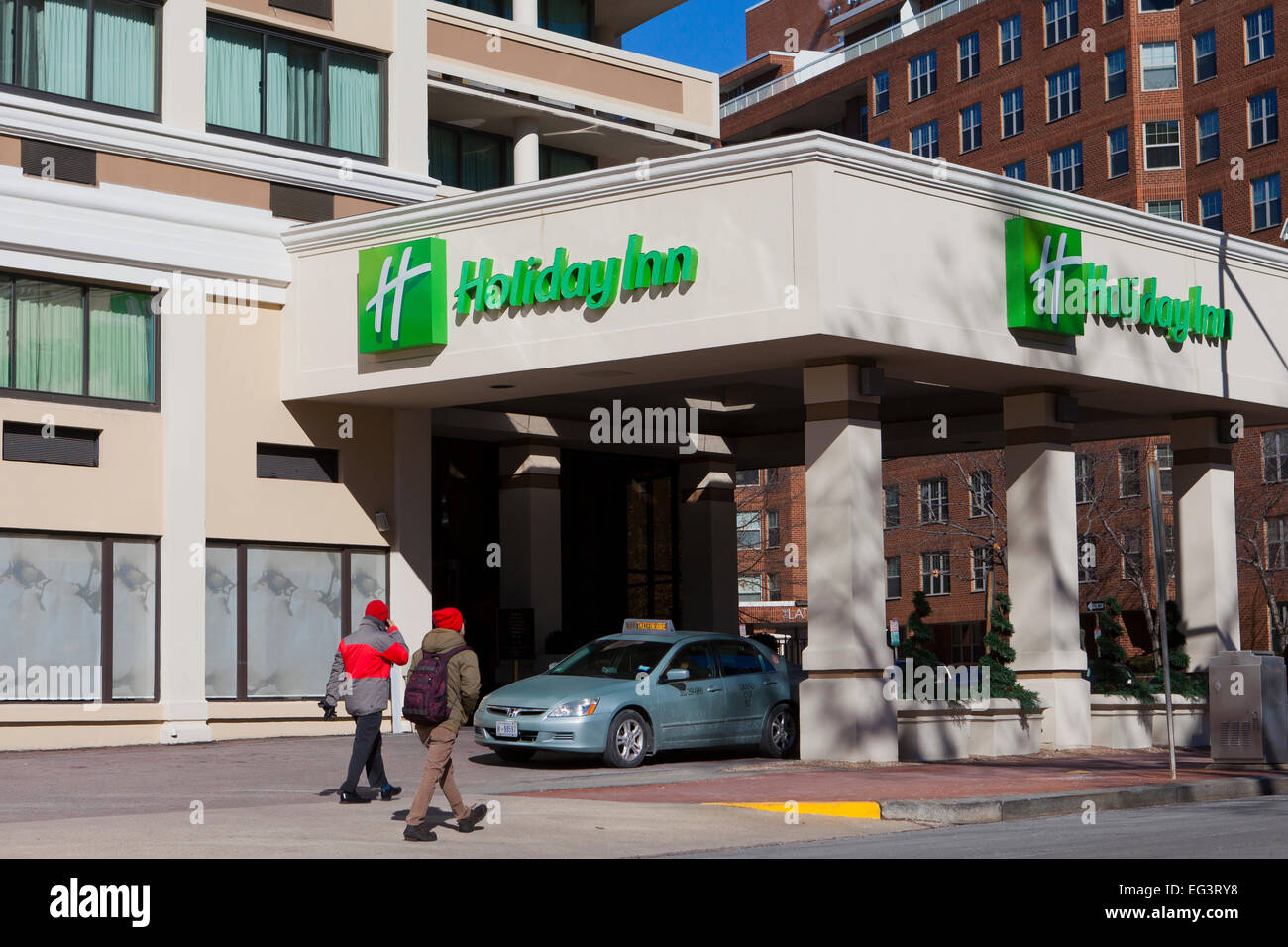 Holiday Inn hotel entrance - USA Stock Photo