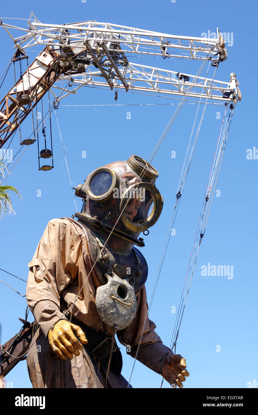 The giant diver puppet, Perth, Western Australia Stock Photo Alamy