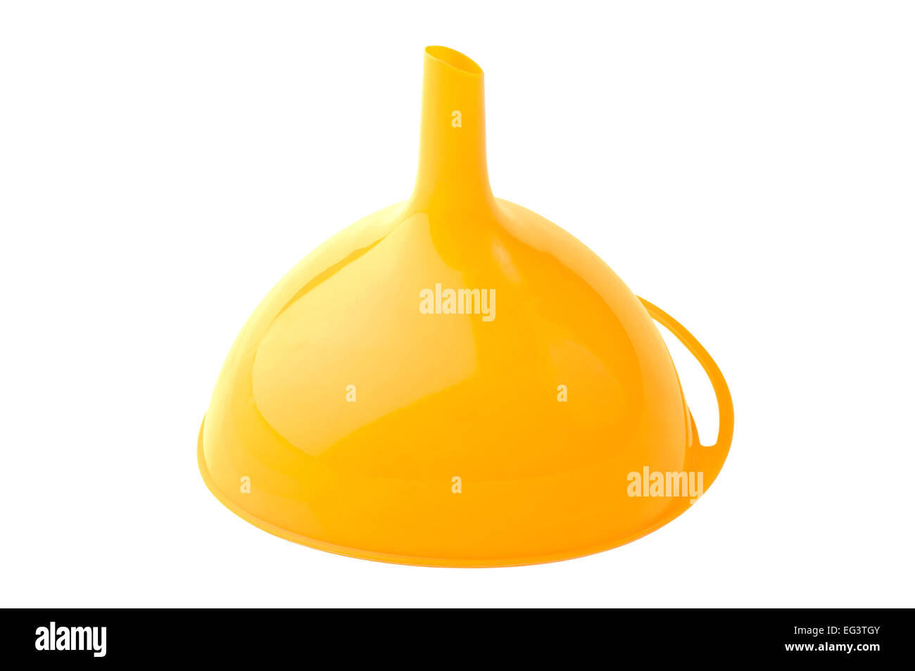 isolated object on white - plastic funnel Stock Photo