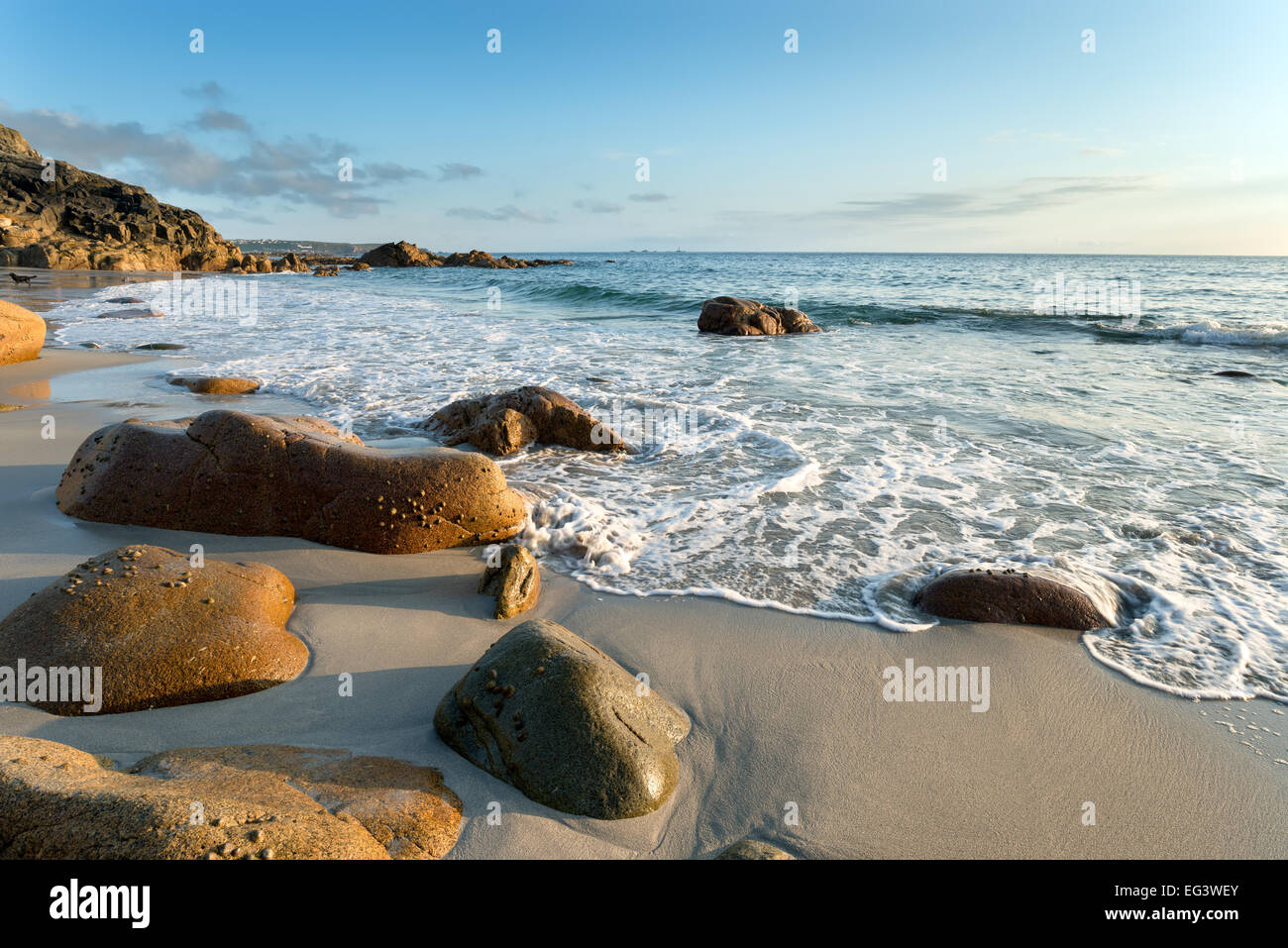 Late afternoon at Cot Valley Beach near St Just near Lands End in