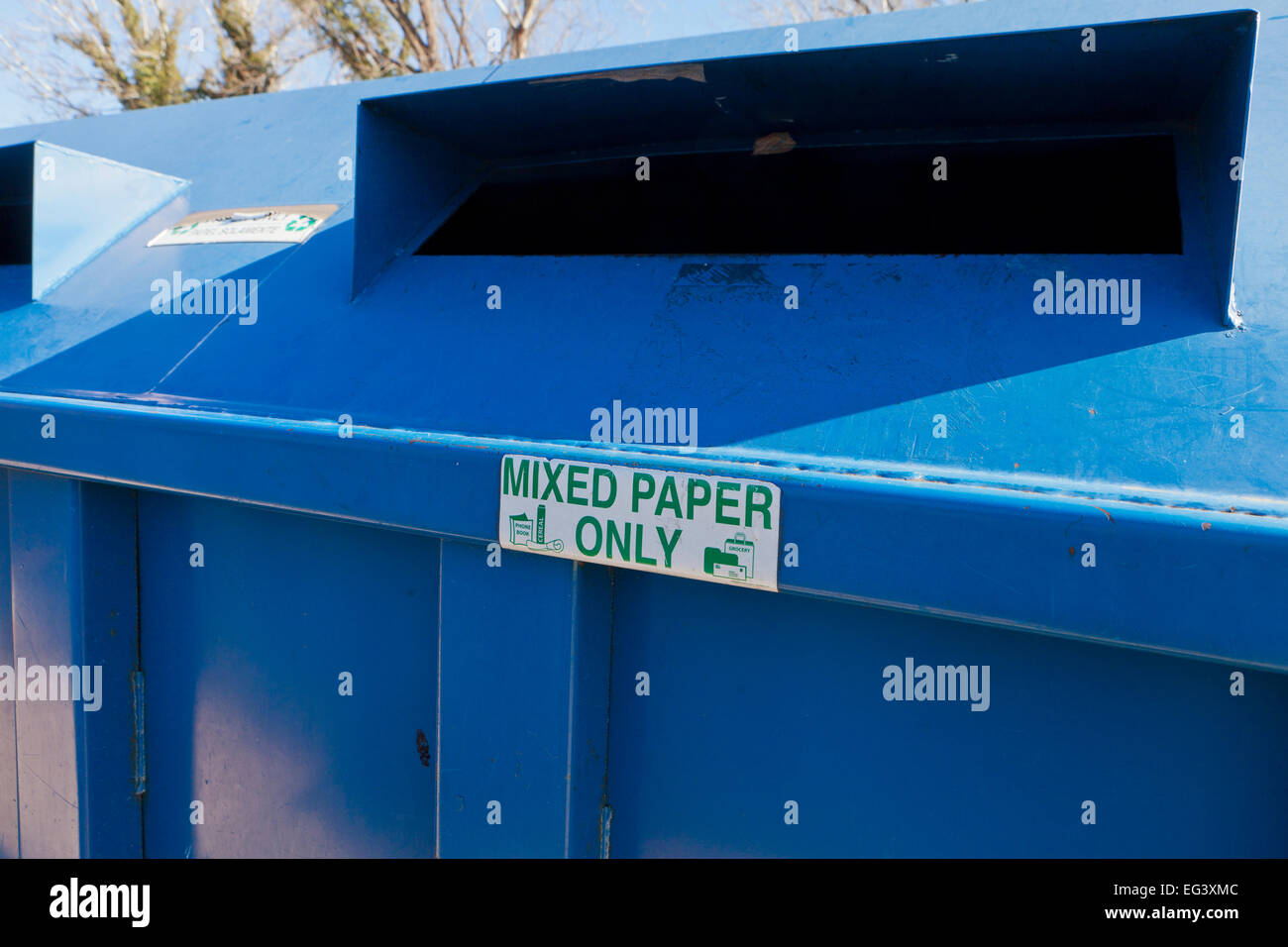 Public recycling bin - Virginia USA Stock Photo