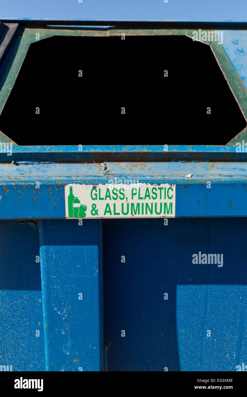 Public recycling bin Virginia USA Stock Photo Alamy