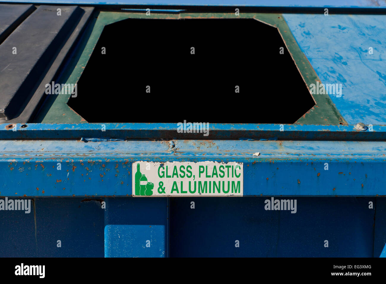 Public recycling bin Virginia USA Stock Photo Alamy