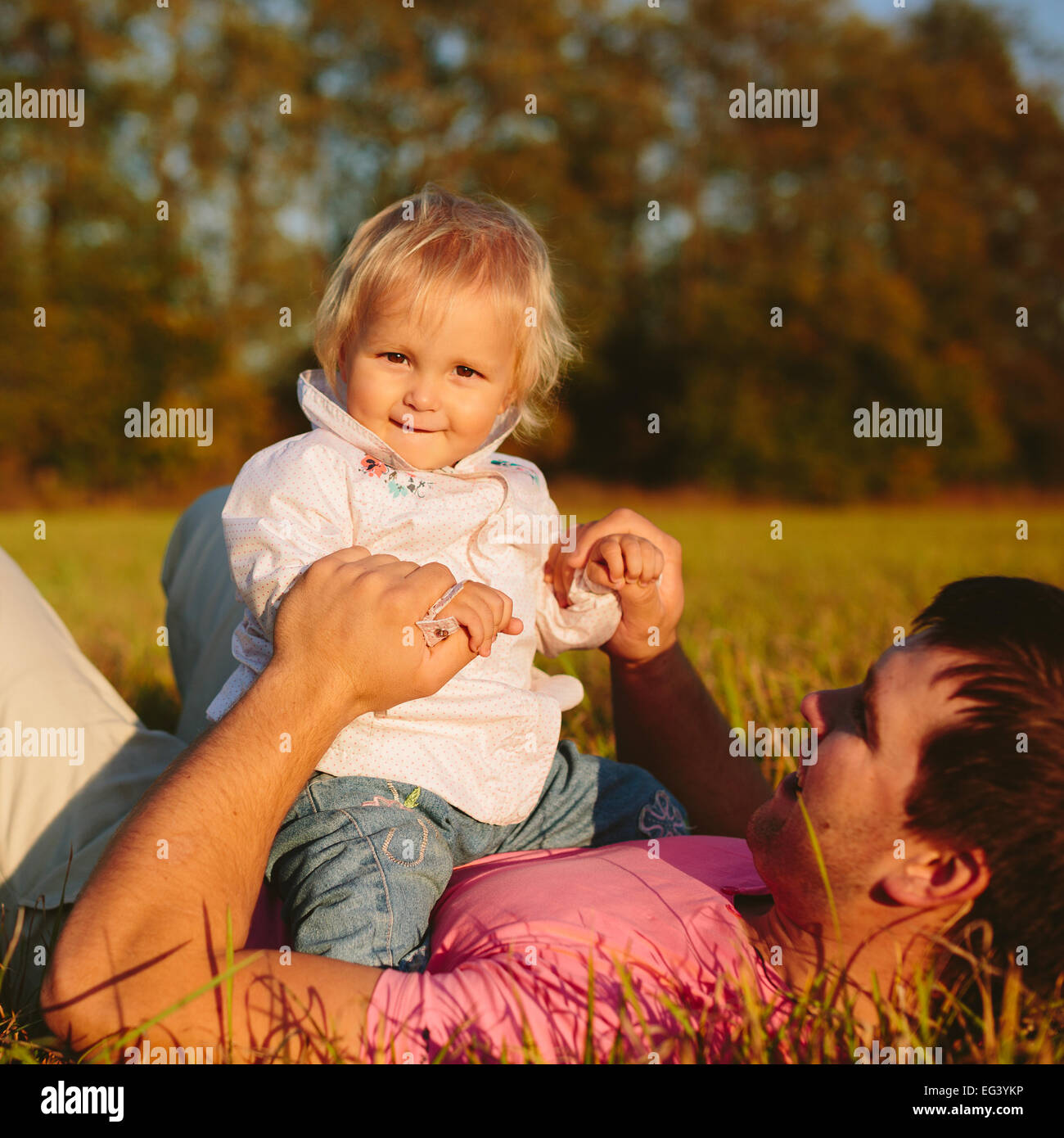 Dad and daughter Stock Photo