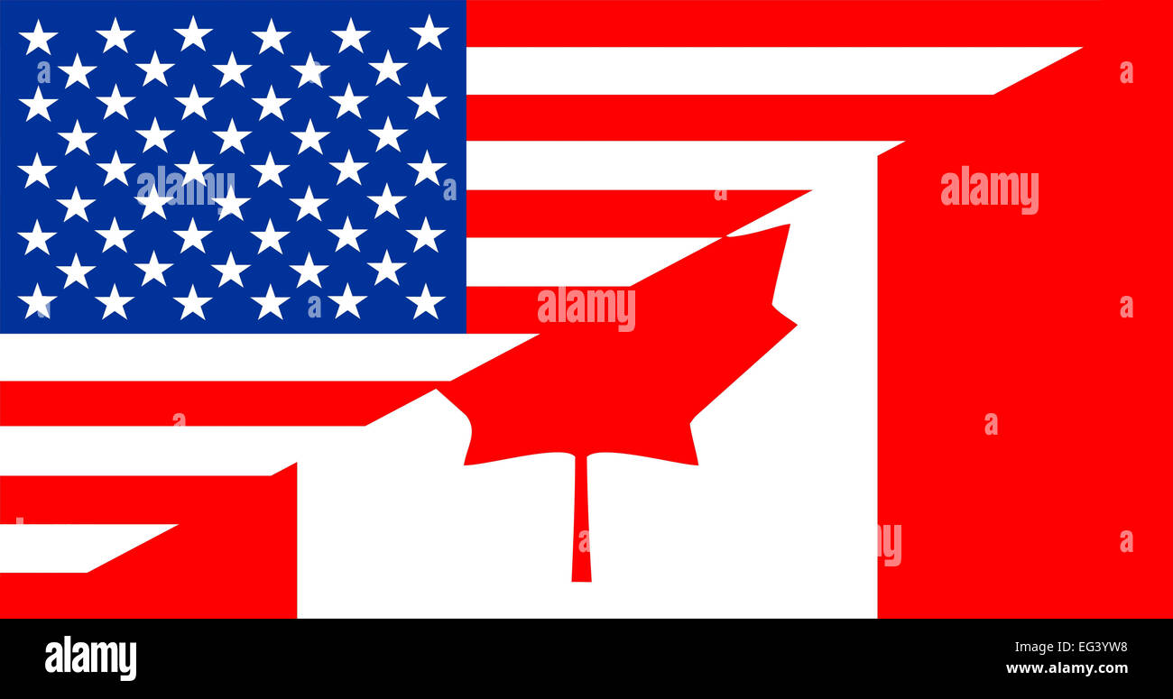 Canada Flag Image Full Hd - Flag United America Flag Canada High Resolution Stock Photography And Images Alamy