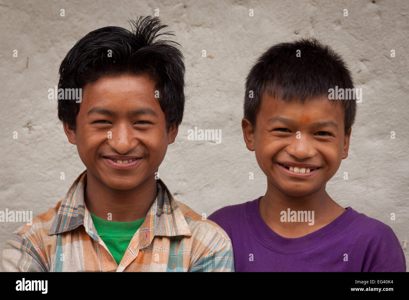 Nepali Brothers Stock Photo