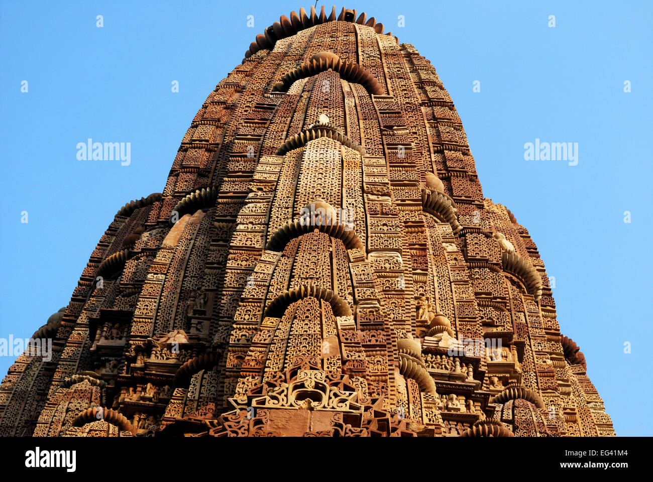 close up of khajuraho temple india Stock Photo