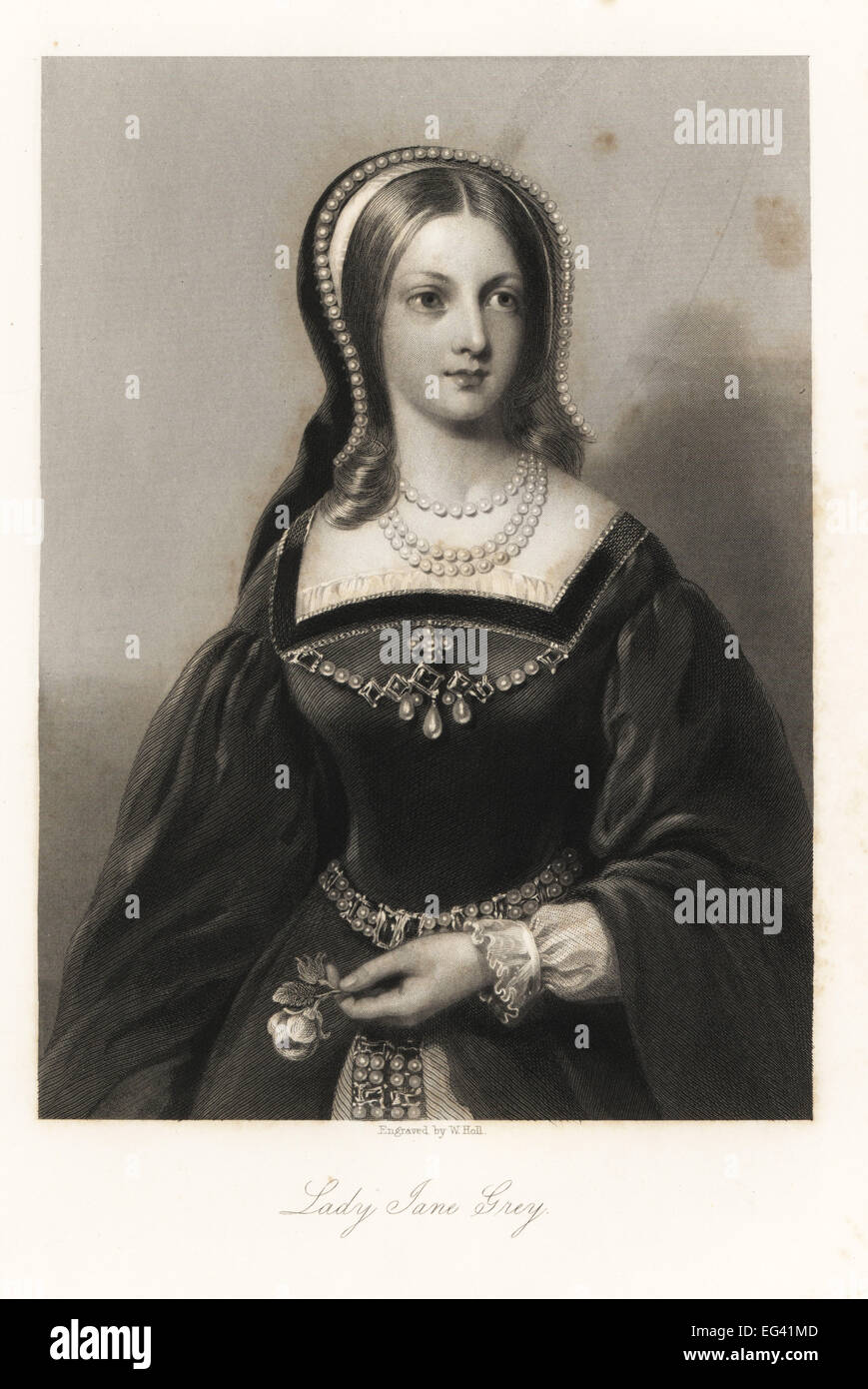 Lady Jane Grey, the Nine Days Queen of England. Stock Photo