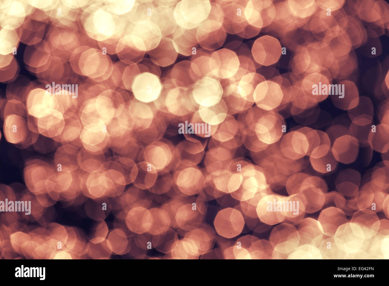 Abstract background made of water reflection bokeh circles. Stock Photo