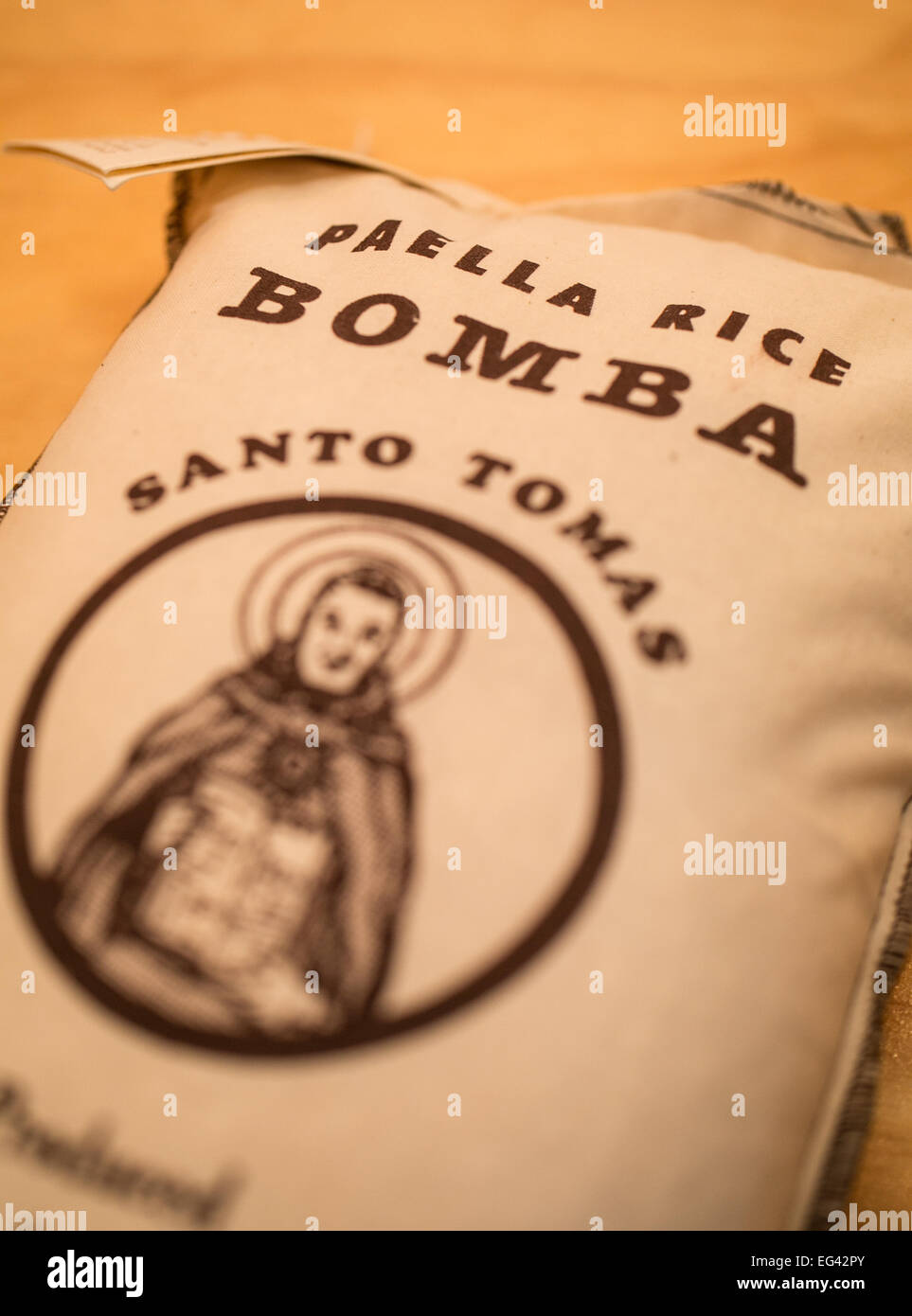 Bomba Paella Rice Stock Photo