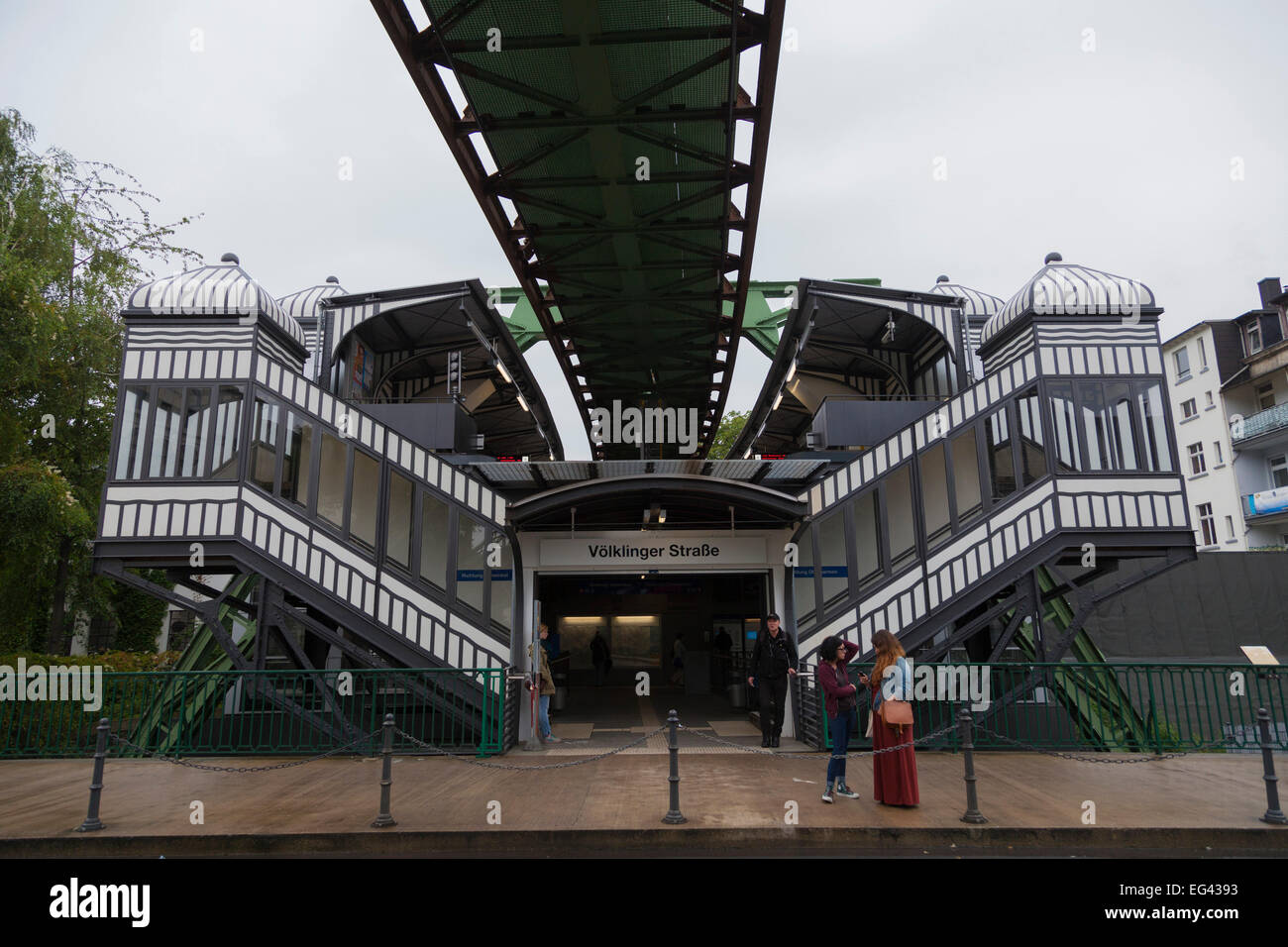 suspension trains station, Wuppertal, Bergisches Land Stock Photo