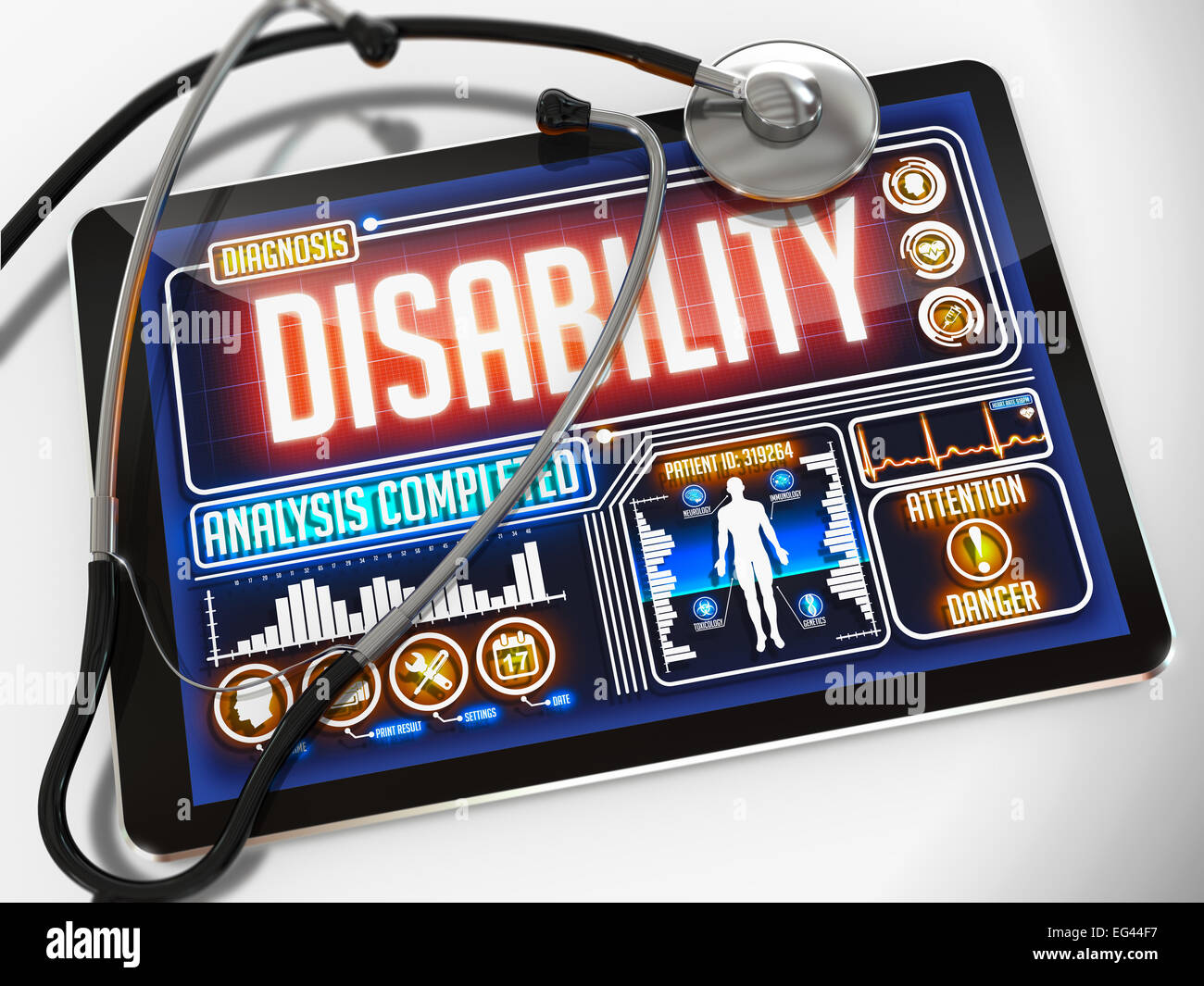 Disability on the Display of Medical Tablet Stock Photo Alamy