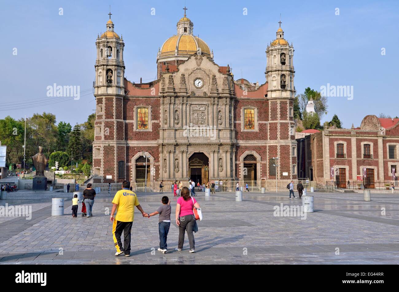 Old basilica, Basilica of Our Lady of Guadalupe, Basilica de Nuestra Senora de Guadalupe, Mexico City, Federal District, Mexico Stock Photo