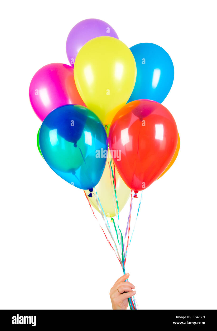 Balloons isolated on white background Stock Photo - Alamy