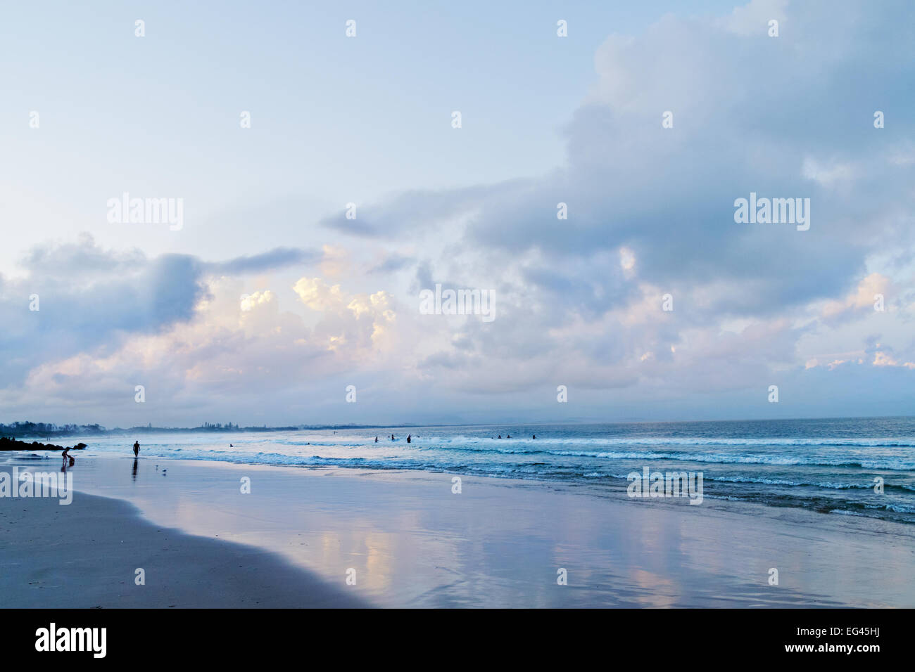 Main beach in Byron Bay after sunset in Australia Stock Photo Alamy