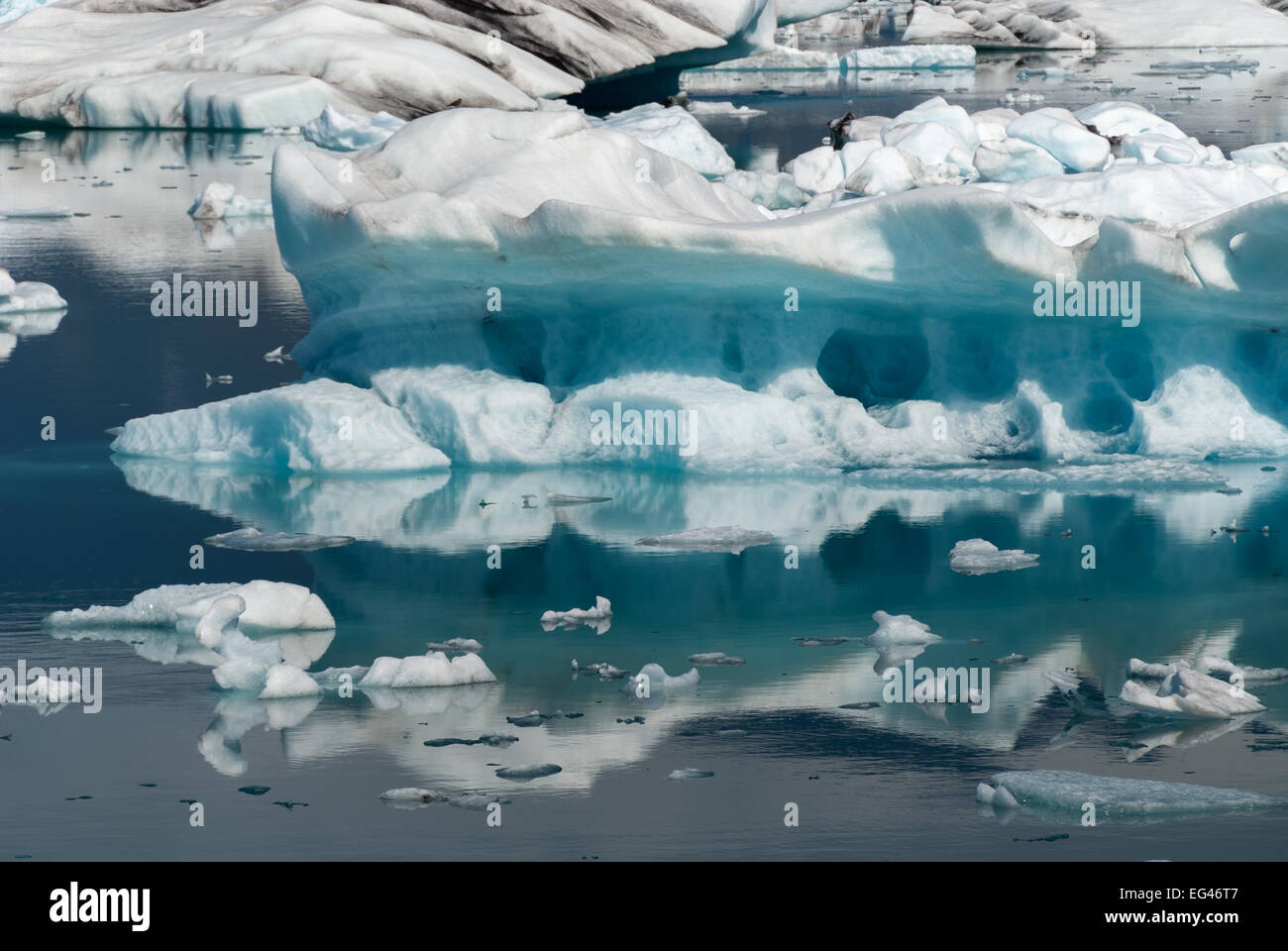 icebergs on jokulsarlon lake in Iceland Stock Photo