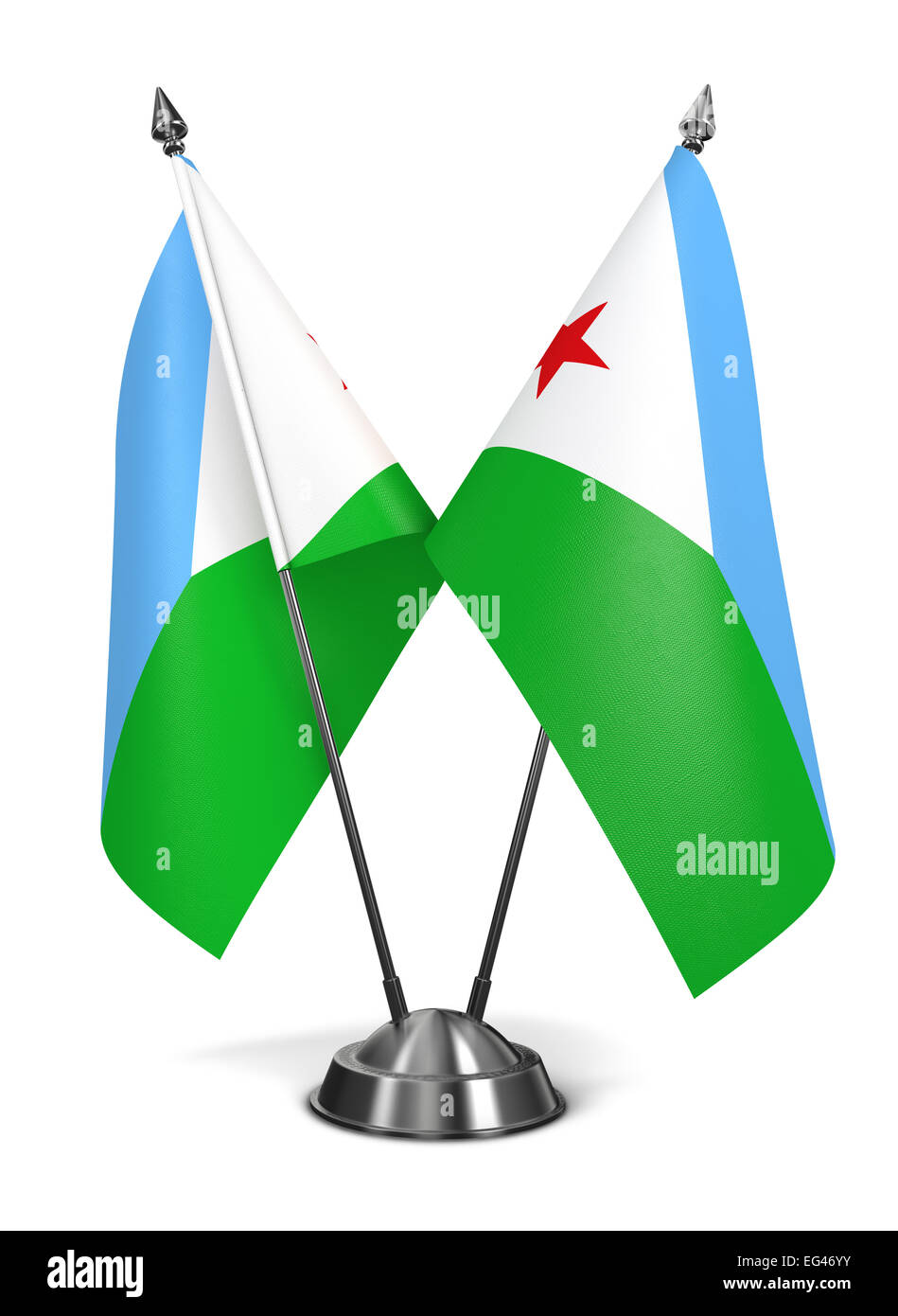 Djibouti - Miniature Flags. Stock Photo