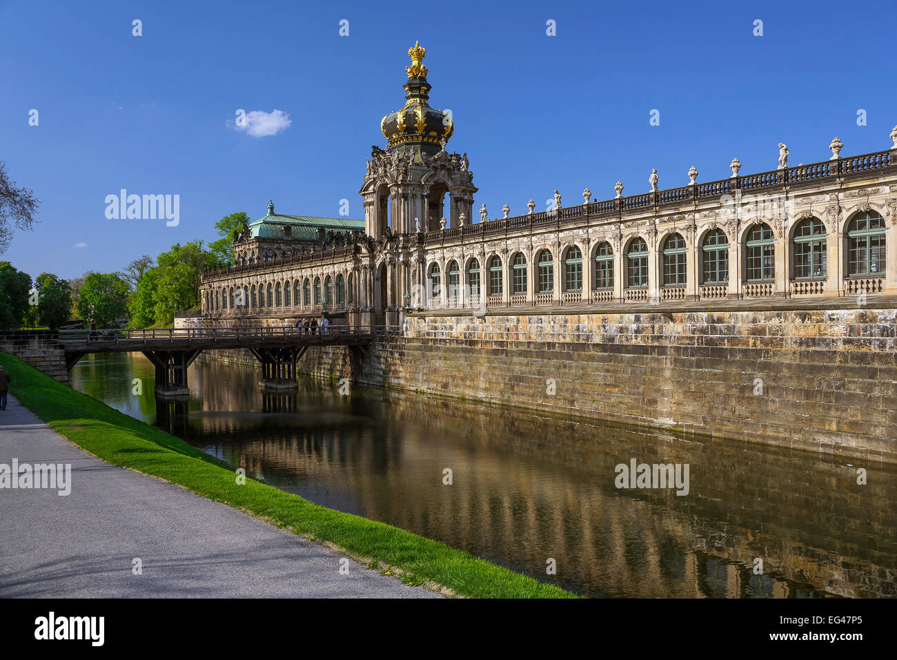Exterior, Kronentor gate, Zwinger, Dresden, Saxony, Germany Stock Photo