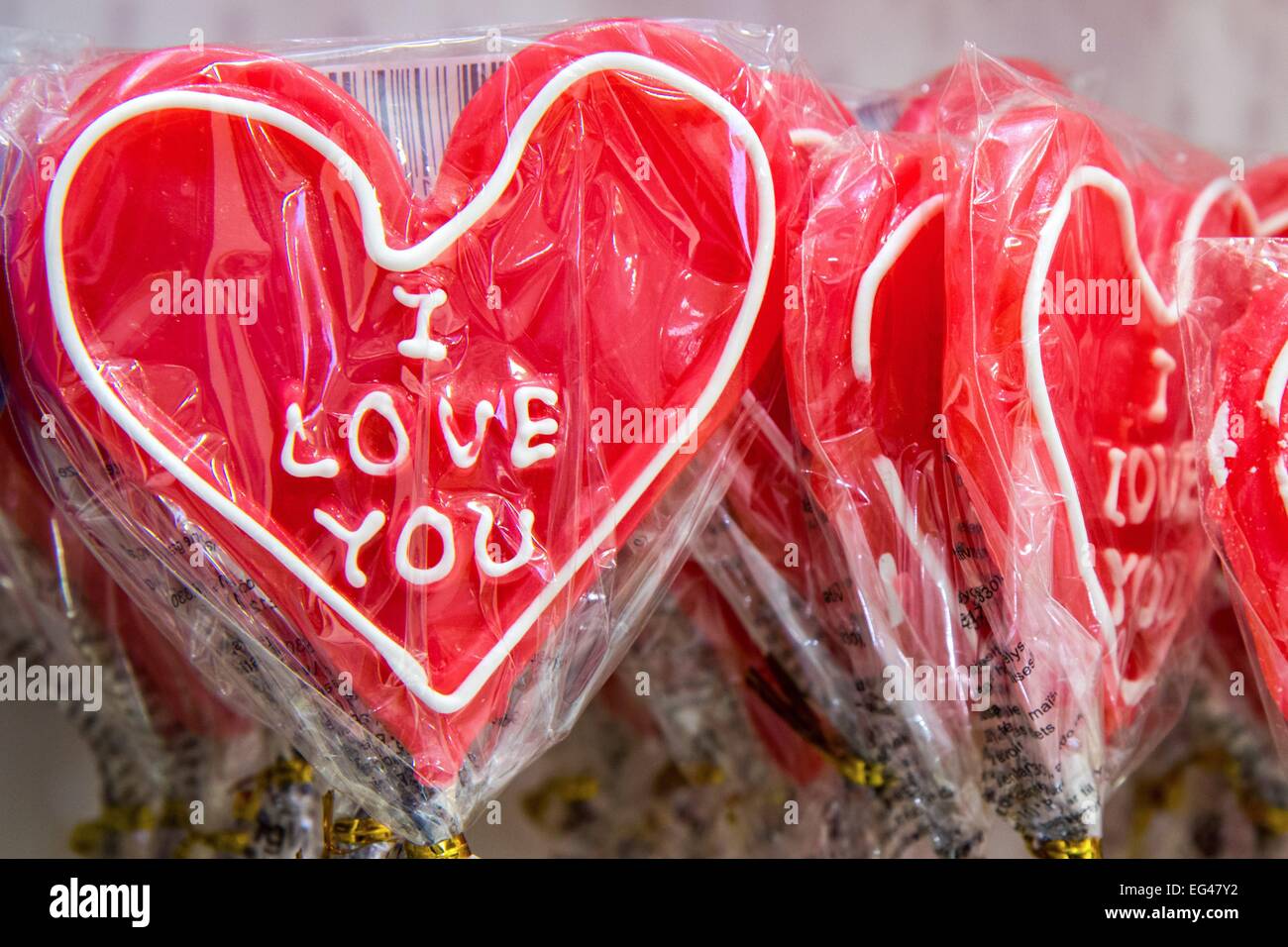 Belgium: Lollipop in confectionery shop in Bruges. Photo from 30 August 2014. Stock Photo