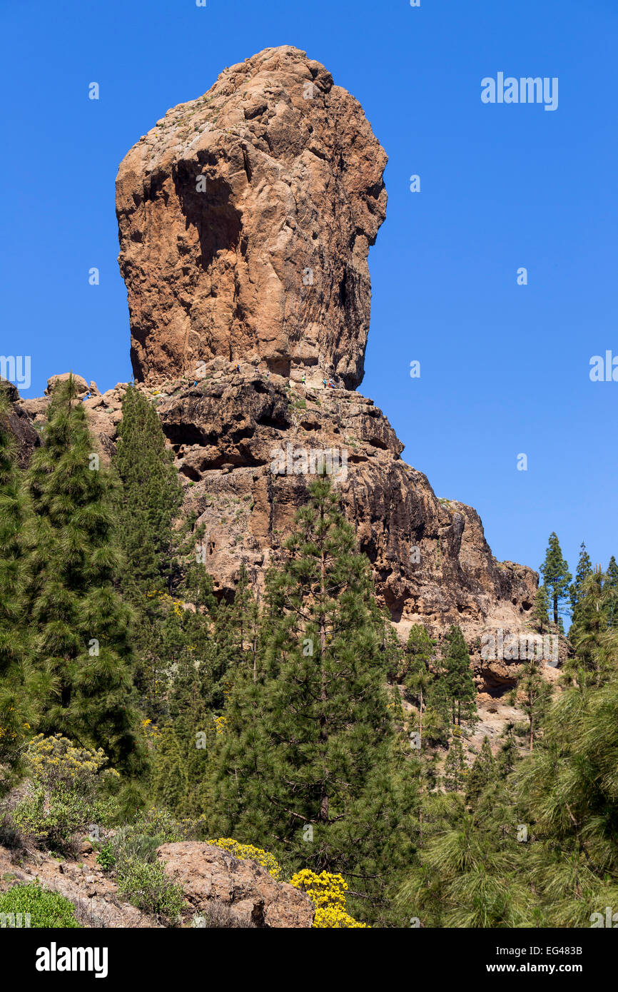 Roque NubRMo rock, Gran Canaria, Canary IsRMands, Spain Stock Photo