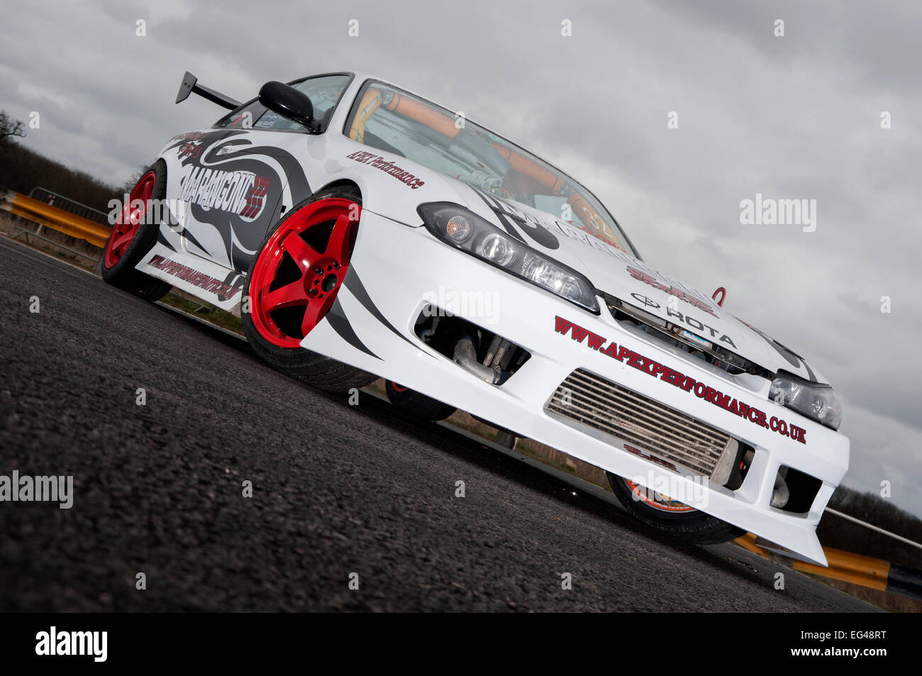 Nissan S14 drift car Stock Photo