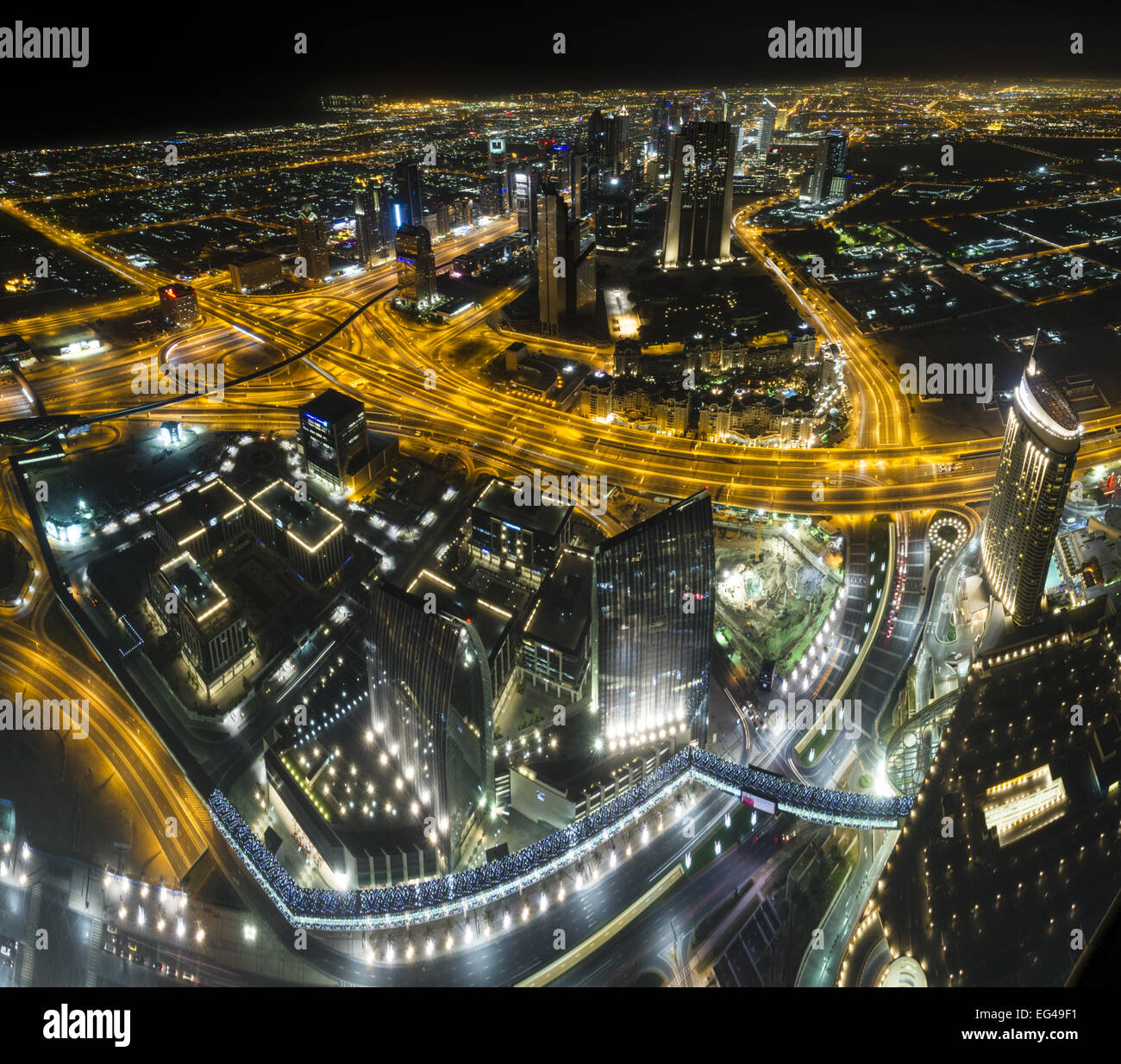 The view at night "At the Top" 124th floor the Burj ...