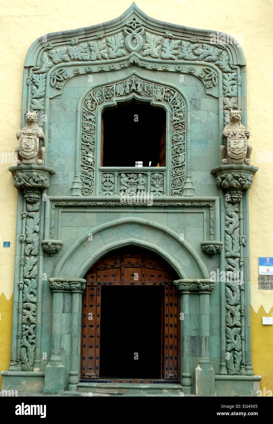 Casa de Colon (Columbus Museum) in Las Palmas de Gran Canaria, Canary Islands, Spain - typical 15th century Canarian house Stock Photo