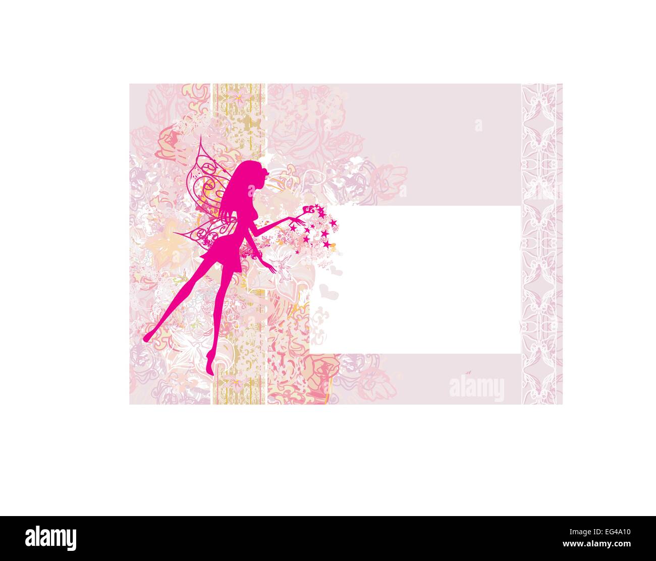 floral background with a beautiful fairy Stock Vector Image & Art - Alamy