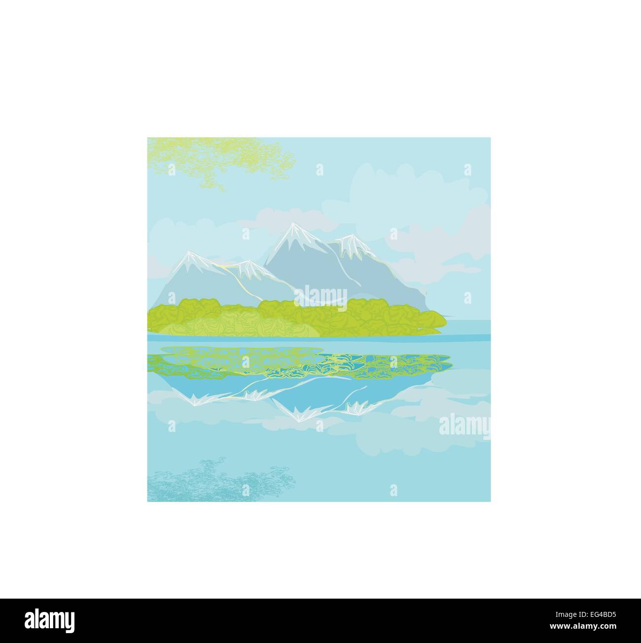 Vector landscape with mountains Stock Vector Image & Art - Alamy