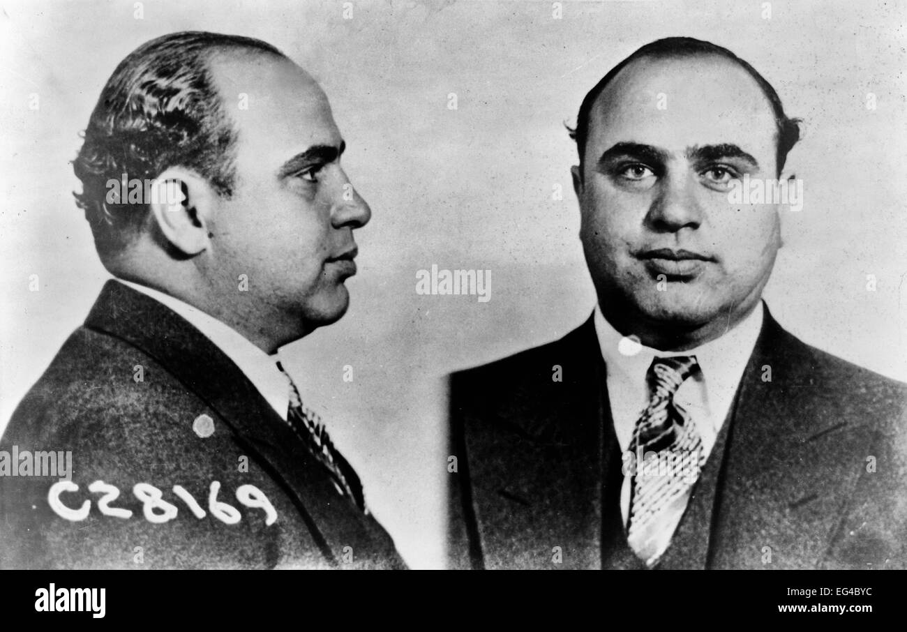 Mugshot of Al Capone, American Gangster, 1931 Stock Photo