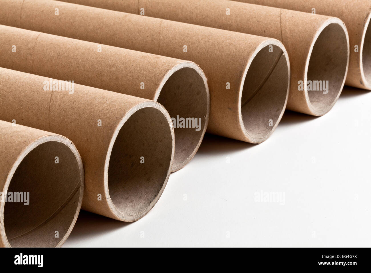 detail of classic cardboard pipe Stock Photo