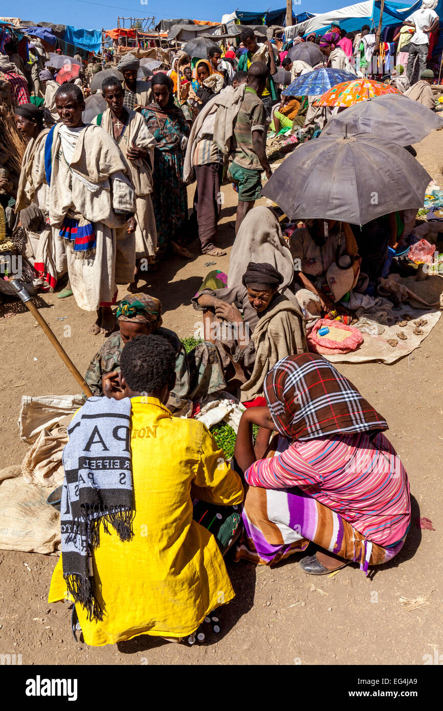 The Saturday Market In Lalibela, Ethiopia Stock Photo