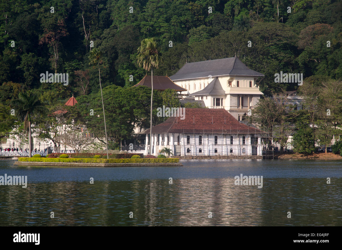 Kandy lake, Central Province, Sri Lanka Stock Photo