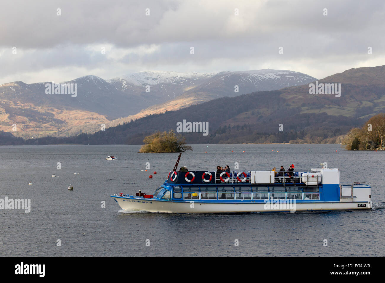 Lake Windermere, Cumbria, UK. 16th February, 2015. UK Weather Last of