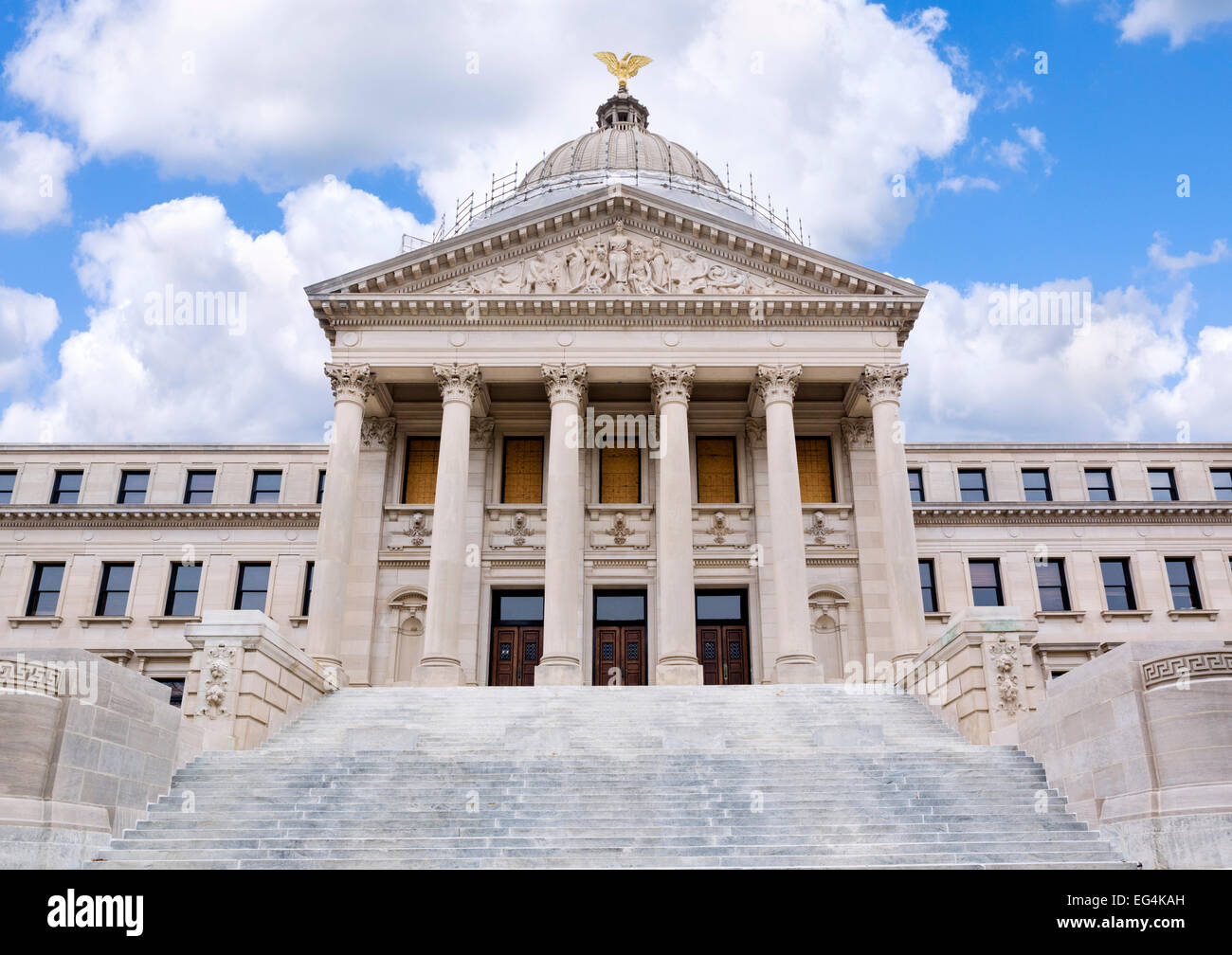 The Mississippi State Capitol, undergoing extensive restoration due to finish late 2016, Jackson, Mississippi, USA Stock Photo