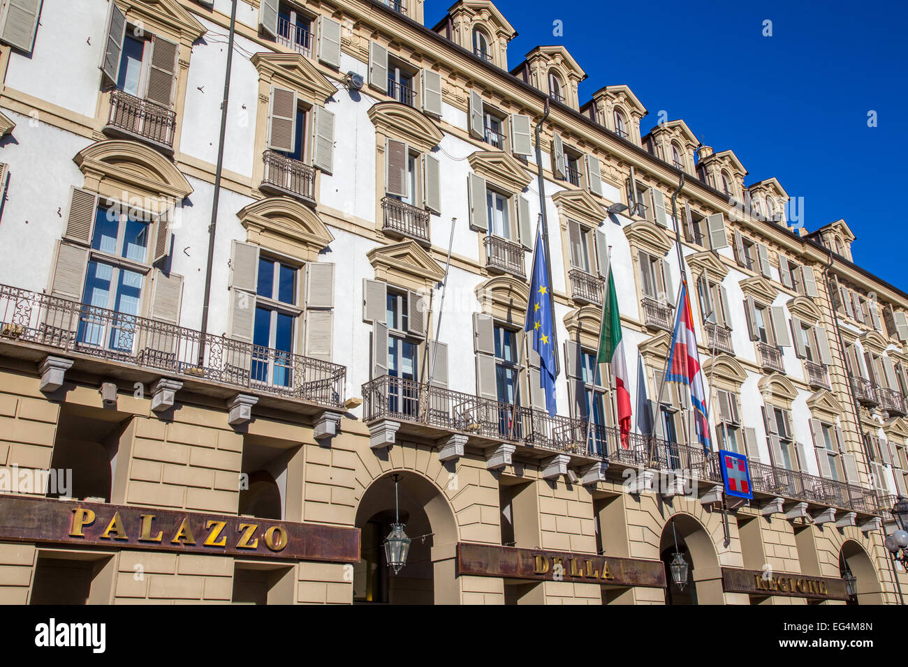 Palazzo Della Regione in piazza castello, Turin, Italy Stock Photo