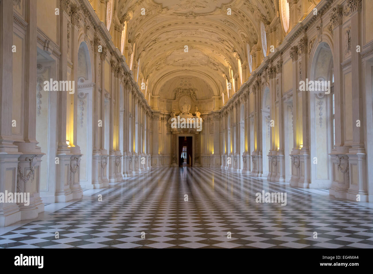 Galleria di Diana in the Reggia di Venaria Reale, the Savoy royal palace, Turin, Italy Stock Photo