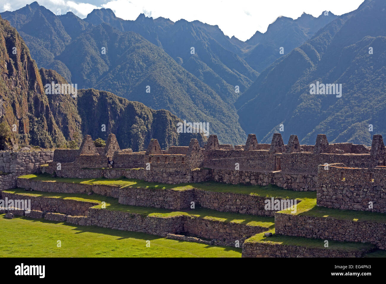 Machu Picchu Inca Ruins Peru Inca Civilization UNESCO World Heritage Site Stock Photo