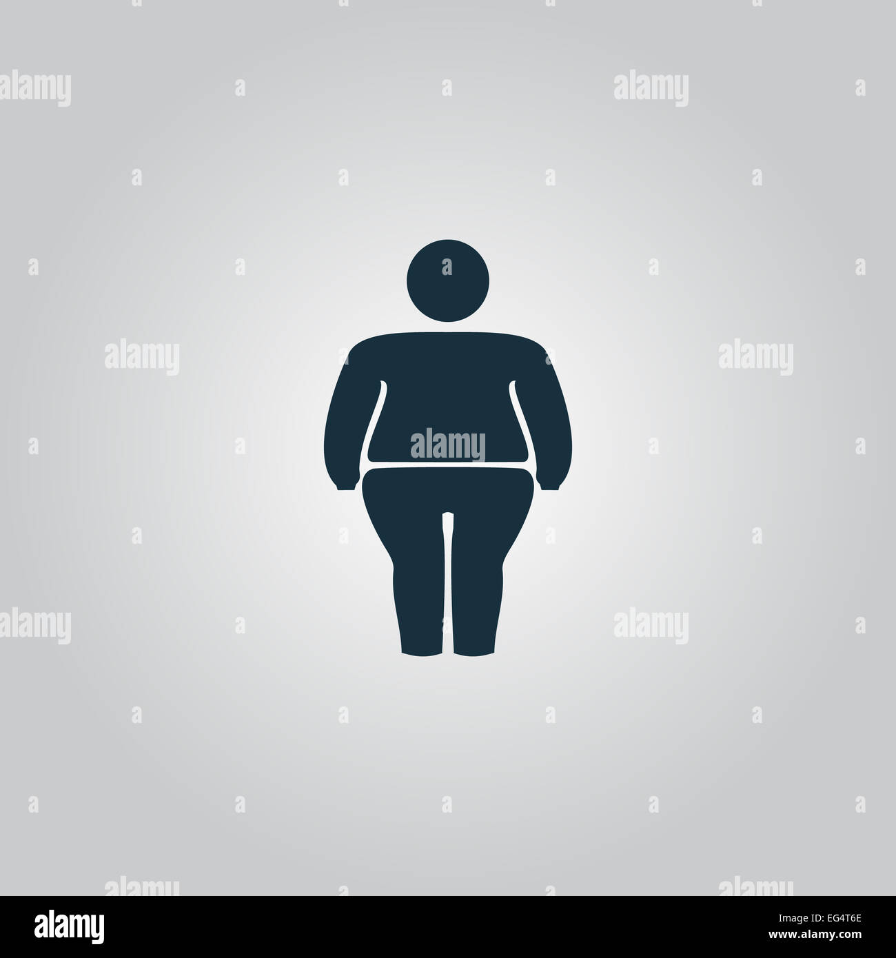 Overweight man symbol Stock Photo