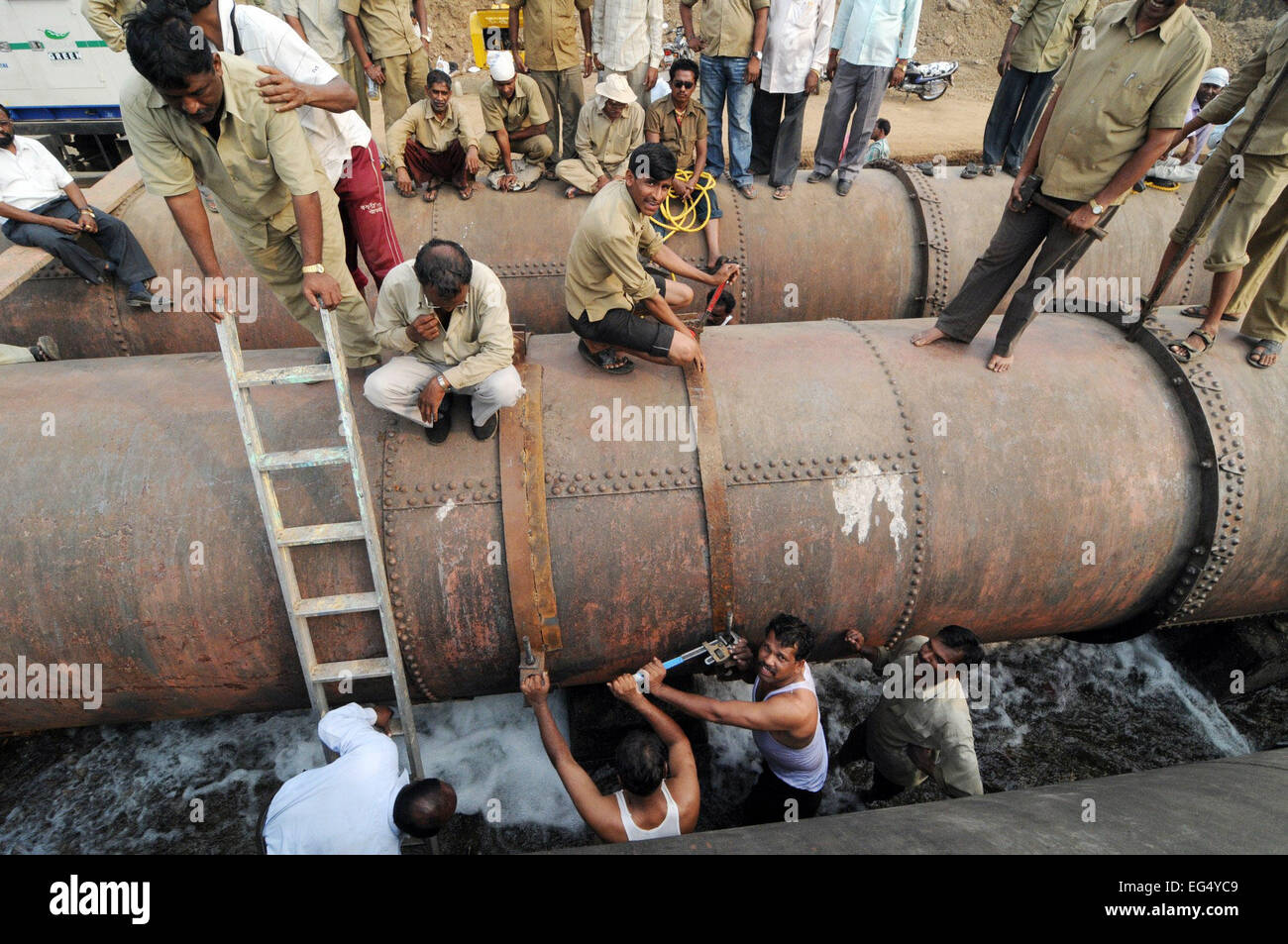 the Bhiwandi water pipeline Mumbai, one of the major supply pipes for