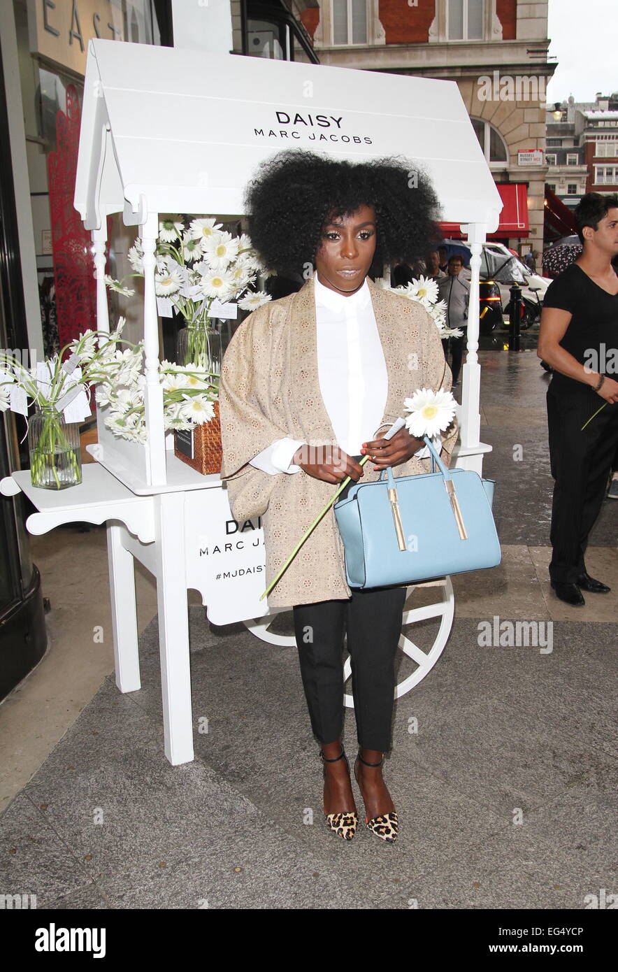 The Daisy Marc Jacobs Tweet Shop pop-up store launch party in Covent Garden  Featuring: Laura Mvula Where: London, United Kingdom When: 14 Aug 2014 Stock Photo