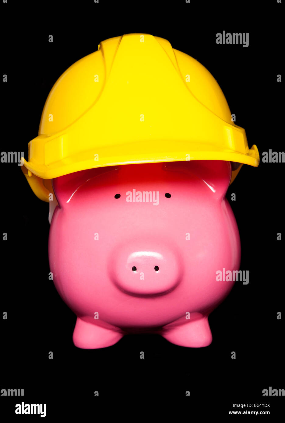 property development piggy bank cutout Stock Photo