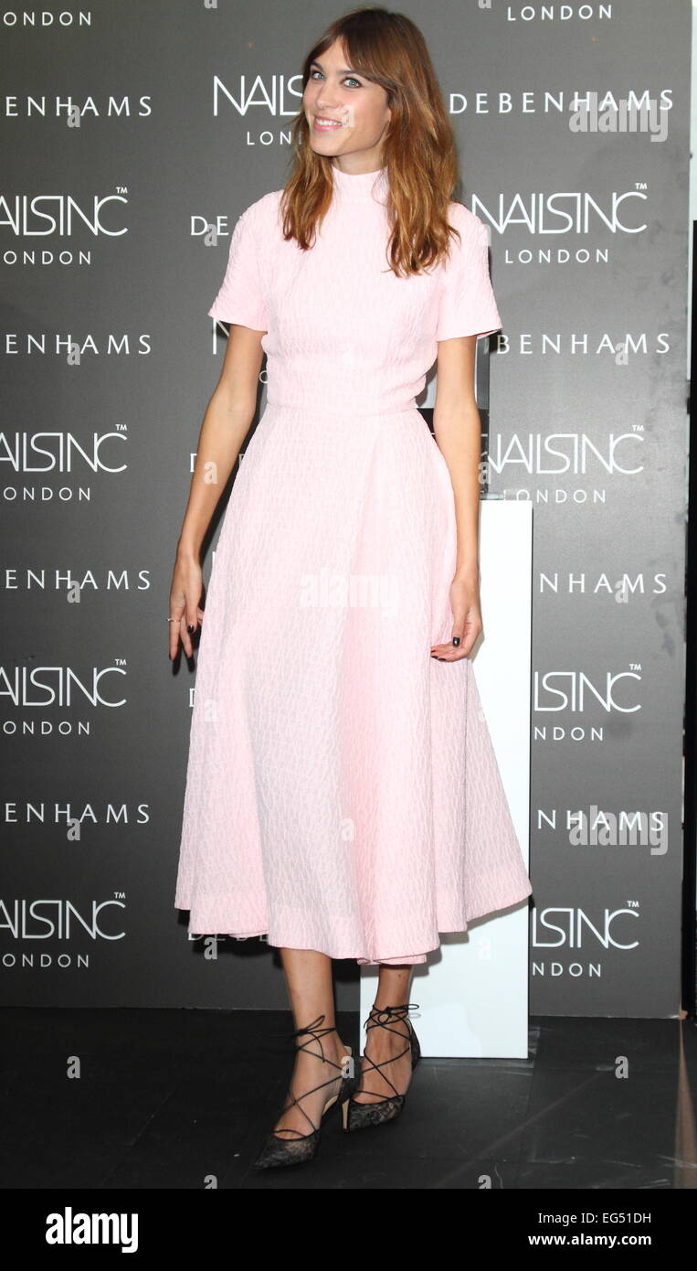 Alexa Chung Manicure Launch at Nails Inc at Debenhams, Oxford Street