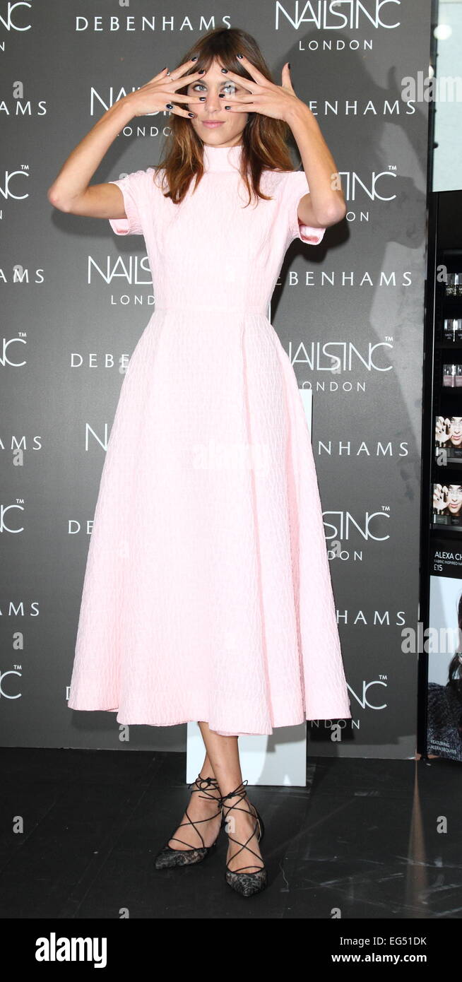 Alexa Chung Manicure Launch at Nails Inc at Debenhams, Oxford Street